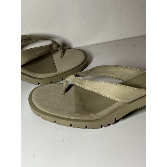 Zara Flip Flop Kitten Heels Sandals Sage Light Green Womens Size 41 - Picture 13 of 16